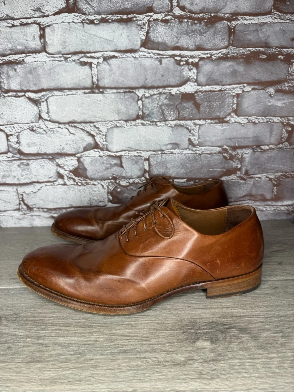 Paul Smith Brown Leather Wingtip Dress Lace Up Oxfords Shoes Men Sz 43EU/10M US